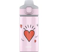 SIGG Miracle Girl Power Cantimplora infantil (0.4 L), resistente botella para niños con tapa hermética, botella de agua de aluminio con pajita para usar con una mano