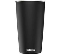 Sigg Neso Cup Black Taza térmica (0.4 L), vaso reutilizable sin sustancias nocivas y con aislamiento de doble pared, taza de café de acero inoxidable 18/8