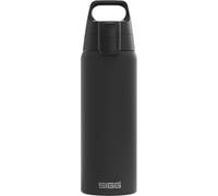 Sigg Shield One Black Botella reutilizable (0.75 L), botella hermética sin sustancias nocivas, botella de acero inoxidable duradera con cierre ONE Top