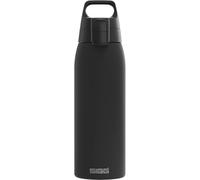 Sigg Shield One Black Botella reutilizable (1.0 L), botella hermética sin sustancias nocivas, botella de acero inoxidable duradera con cierre ONE Top