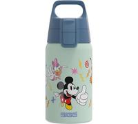 Sigg Shield One Disney Mickey & Friends Cantimplora infantil (0.5 L), botella de acero inoxidable con tapón hermético, botella para niños para usar con una mano