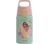 Sigg Shield One Disney Princessa Cantimplora infantil (0.5 L), botella de acero inoxidable con tapón hermético, botella para niños para usar con una mano