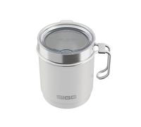 Sigg - Taza Térmica Travel Mug Snow White - Con Tapa y Asa de Tritan - Apta para Lavavajillas - Sin BPA - Acero Inoxidable 18/8 - Camping y Trekking - Blanco - 0,36L