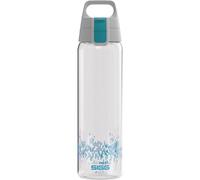 Sigg Total Clear ONE MyPlanet Aqua Botella cantimplora (0.75 L), botella hermética sin BPA, fuerte botella de plástico tritán con filtro para frutas