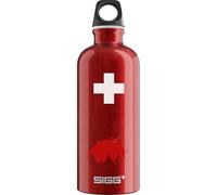 Sigg Traveller Alu Botella Roja cantimplora (0.6 L), botella con tapa hermética libre de sustancias nocivas, botella de aluminio ligera