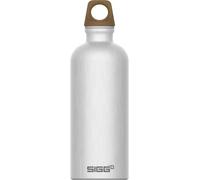 SIGG Traveller MyPlanet Path Plain Botella cantimplora (0.6 L), botella hermética neutral para el clima, botella de aluminio ligera fabricada en Suiza