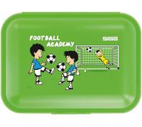 Sigg VIVA Fiambrera para niños Football School (1 L), fiambrera infantil sin BPA para el colegio, tupper rectangular de colores con compartimentos para niñas y niños