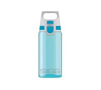 SIGG VIVA ONE Aqua Cantimplora infantil (0.5 L), botella transparente sin sustancias nocivas y con tapa hermética, cantimplora para niños para usar con una mano