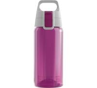 SIGG VIVA ONE Berry Cantimplora infantil (0.5 L), botella transparente sin sustancias nocivas y con tapa hermética, cantimplora para niños para usar con una mano