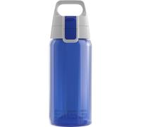 SIGG VIVA ONE Blue Cantimplora infantil (0.5 L), botella transparente sin sustancias nocivas y con tapa hermética, cantimplora para niños para usar con una mano