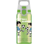 Sigg VIVA ONE Football School Cantimplora infantil (0.5 L), botella para niños sin sustancias nocivas y con tapa hermética, cantimplora transparente para usar con una mano