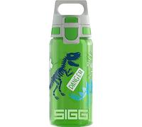 Sigg VIVA ONE Jurassica Cantimplora infantil (0.5 L), botella transparente sin sustancias nocivas y con tapa hermética, cantimplora para niños para usar con una mano