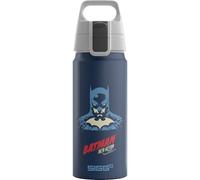 Sigg WMB ONE Batman Into Action Blue Cantimplora infantil (0.6 L), cantimplora hermética sin sustancias nocivas, botella de aluminio ligera fabricada en Suiza
