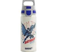 Sigg WMB ONE Batman Into Action White Cantimplora infantil (0.6 L), cantimplora hermética sin sustancias nocivas, botella de aluminio ligera fabricada en Suiza