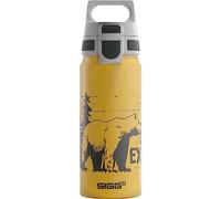 Sigg WMB ONE Brave Bear Botella cantimplora para niños (0.6 L), botella con tapa hermética sin sustancias nocivas, botella de aluminio ligera