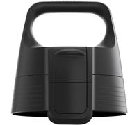 Sigg WMB ONE TOP 2 Negro Tapón de repuesto a prueba de fugas, pieza de recambio para botellas, cierre hermético para cantimploras accionable con una sola mano