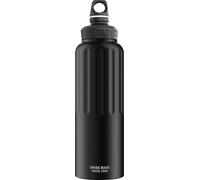 Sigg WMB Traveller Black Botella cantimplora (1.5 L), botella con tapa hermética sin sustancias nocivas, botella de aluminio ligera
