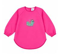 siggi Delantal de pintura para niños y niñas, impermeable plastificado, talla única, manga larga o sin mangas, para guardería, escuela de infancia y casa, para pintura y actividades creativas, Fucsia