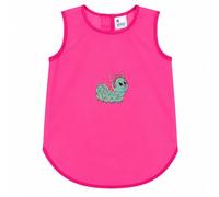 siggi Delantal de pintura para niños y niñas, impermeable plastificado, talla única, manga larga o sin mangas, para guardería, escuela de infancia y casa, para pintura y actividades creativas, Fucsia