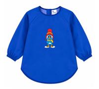 siggi Delantal de pintura para niños y niñas, impermeable plastificado, talla única, manga larga o sin mangas, para guardería, escuela de infancia y casa, para pintura y actividades creativas, Bluette