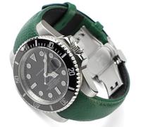 Sight Focus Correa de reloj de cuero retro de 20 mm con extremo curvado para Rolex Submariner de 40 mm, Daytona 40 mm, GMT-Master 40 mm, Yacht-Master 40 mm, Explorer I Vegetable Watch Strap de