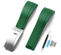 Sight Focus Correa de reloj de goma de 20 mm, 21 mm, 22 mm, para Rolex Cosmograph Daytona, Submariner, Yacht-Master, GMT-Master, Sea Dweller, Sky Dweller, Air-King, Datejust, Day-Date, Explorer,