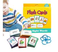 Sight Word Flash Cards, 220 Sight Words Learning and Educational Toys, Fun Reading Flash Cards for Kids, Ideal para juegos de palabras y suministros para el hogar