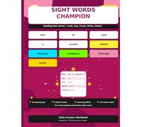 Sight Words Champion: Essential Dolch Words for Young Readers - Daily Spelling Workbook for Kids Ages 5-8, Grades K-2 (Spelling Star Series, Vol. 1): ... Check Method | 144 Words Total | Full Answer