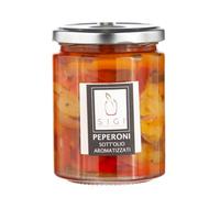 SIGI Azienda Agricola Pimientos con sabor a bajo lio, sin colorantes, conservantes, aditivos químicos | 100% artesanal y natural, fabricado a mano, fabricado en Italia | Tarro 270 gr.