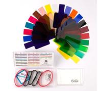 SiGi SG201 - Kit de 20 filtros de gel de color para flash de cámara, 20 unidades, para flash de cámara, luz estroboscópica, corrección de color, geles de color para luces de velocidad