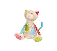Sigikid 42842 Peluche de Gato Patchwork Sweety para Jugar y abrazar, de Mezcla de Materiales Suaves para bebés y niños, niños y niñas de 0 Meses a 8 años, Multicolor/Gato, 30 cm