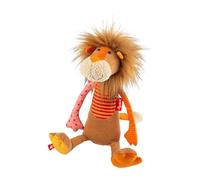 Sigikid 42844 - Peluche de león Patchwork Sweety para Jugar y abrazar, Mezcla de Materiales Suaves para bebés y niños, niños y niñas de 0 Meses a 8 años, Multicolor/león, 32 cm
