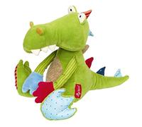 Sigikid 42847 - Peluche de cocodrilo Patchwork Sweety para Jugar y abrazar, Mezcla de Materiales Suaves para bebés y niños, niños y niñas de 0 Meses a 8 años, Multicolor/cocodrilo, 32 cm