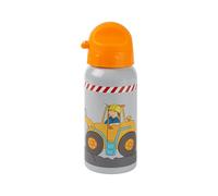 Sigikid Botella de acero inoxidable, antigoteo, sin BPA, resistente, ligera, con tapa de rosca desmontable, fácil de limpiar, para niños de 3 a 8 años, referencia 25293, color gris y naranja, 400 ml