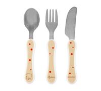 SIGIKID Mister O'Lui 52924 - Cubertería infantil (3 piezas, cuchara, tenedor y cuchillo)