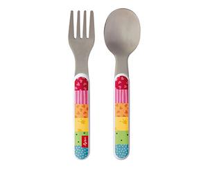 Sigikid Rainbow conejo cubiertos Set, 14 cm
