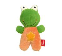 Sigikid- Rassel Frosch, Red Stars Sonajero, Color Naranja y Verde (42798)