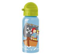 SIGIKID Sammy Samoa - Botella de acero inoxidable, antigoteo, sin BPA, resistente, ligera, con cierre de rosca desmontable, fácil de limpiar, para niños de 3 a 8 años, número de referencia 25290