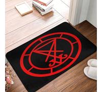 Sigilo De Lucifer, Símbolo Satánico del Satanismo Felpudo De Bienvenida Divertidos Tapete para Puerta Antideslizante Felpudo De Entrada para Entrada Casa Cocina Pasillo 40X60 Cm