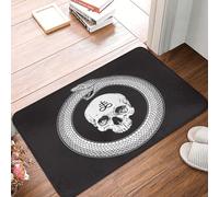 Sigilo Leviatán De Lucifer, Demonio, Baphomet, Cabeza De Calavera Satánica Felpudo De Entrada Cómodo Tapete para Puerta Suave Felpudo De Bienvenida para Cocina Entrada Casa Cuarto 40X60 Cm