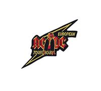 SigitasTrading AC DC ACDC European Tour 80 81 Parche Patch Bordado con Logotipo para Planchar de Hierro en Apliques