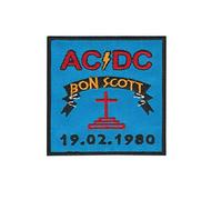 SigitasTrading AC/DC Bon Scott 1902-1980 - Parche bordado para planchar