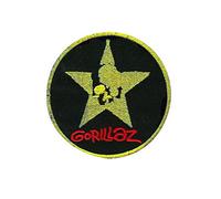 SigitasTrading Gorillaz Virtual Band - Parche bordado para planchar, color verde neón