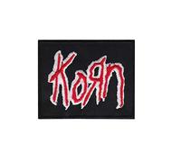 SigitasTrading Korn Metalband Small Parche Patch Bordado con Logotipo para Planchar de Hierro en Apliques