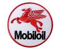 SigitasTrading Mobil Oil Parche Patch Bordado con Logotipo para Planchar de Hierro en Apliques