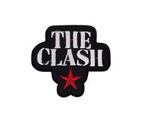 SigitasTrading Parche Bordado Negro Logo Embroidered Marca para planchar de hierro en apliques