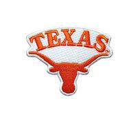 SigitasTrading - Parche de planchar bordado con logotipo de Longhorn de Texas, Naranja, Western, Animal, 1 unidad
