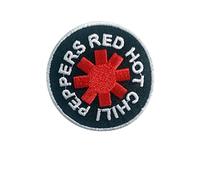 SigitasTrading Red Hot Chili Peppers Black Parche Patch Bordado con Logotipo para Planchar de Hierro en Apliques