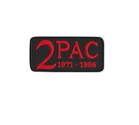 SigitasTrading Tupac Shakur 2Pac_1 Parche Patch Bordado con Logotipo para Planchar de Hierro en Apliques