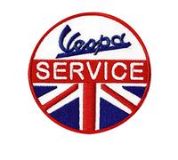SigitasTrading Vespa Service Sports Scooter Parche Patch Bordado con Logotipo para Planchar de Hierro en Apliques